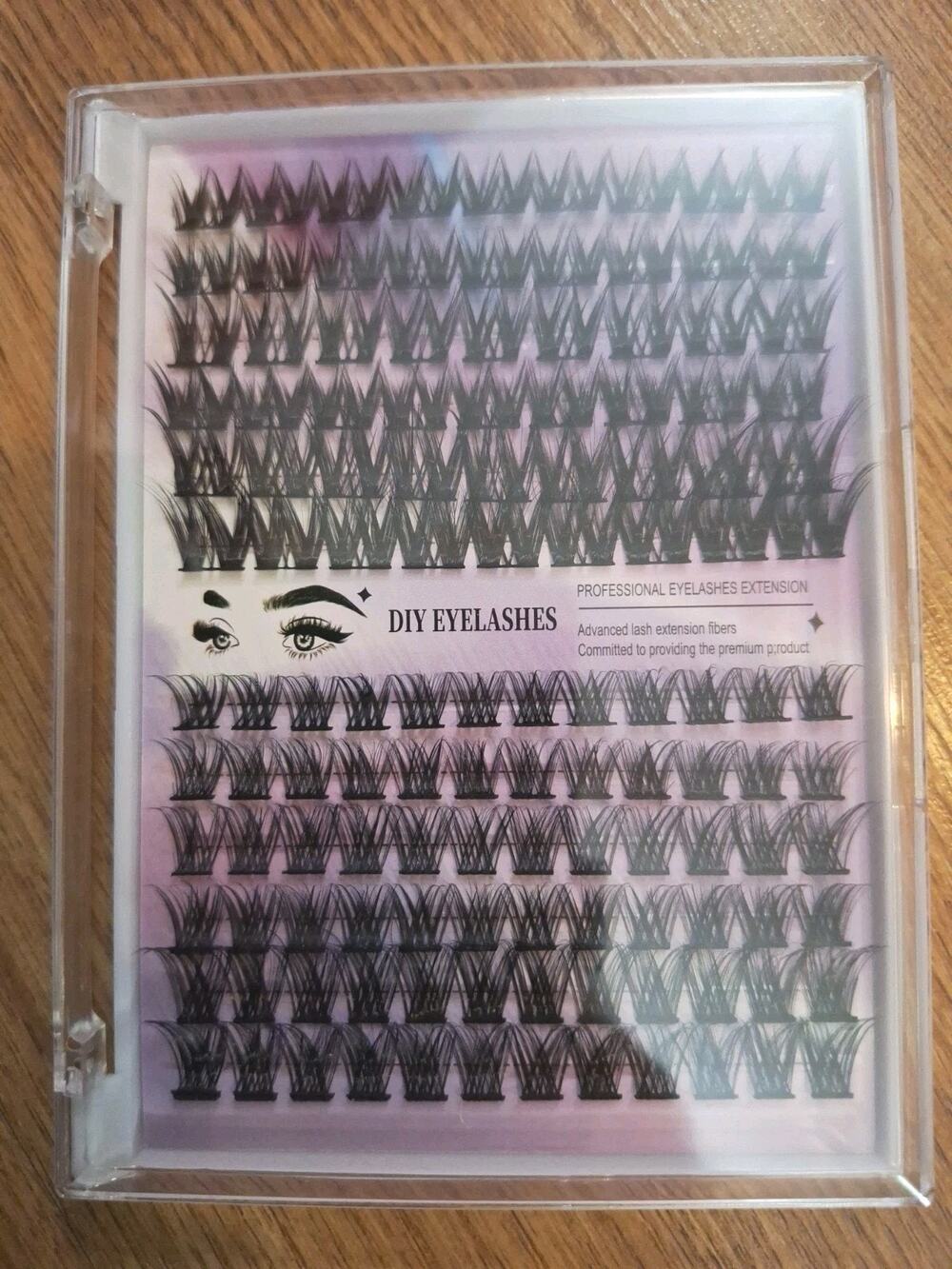 DIY Professional Black Eyelashes Mixed Pack Lashes with Case New